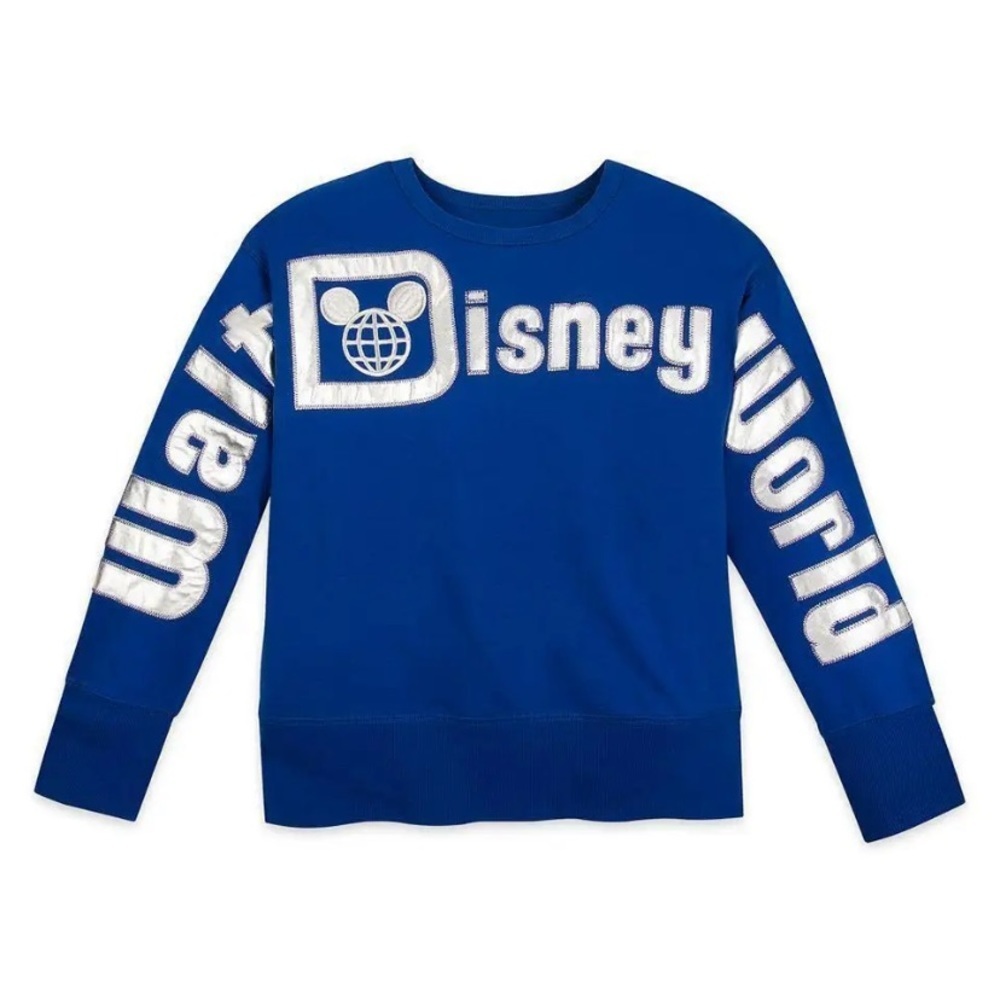 Walt Disney World Wishes Come True Blue Long Sleeve Tee Blue/Silver Size 1X NWT
